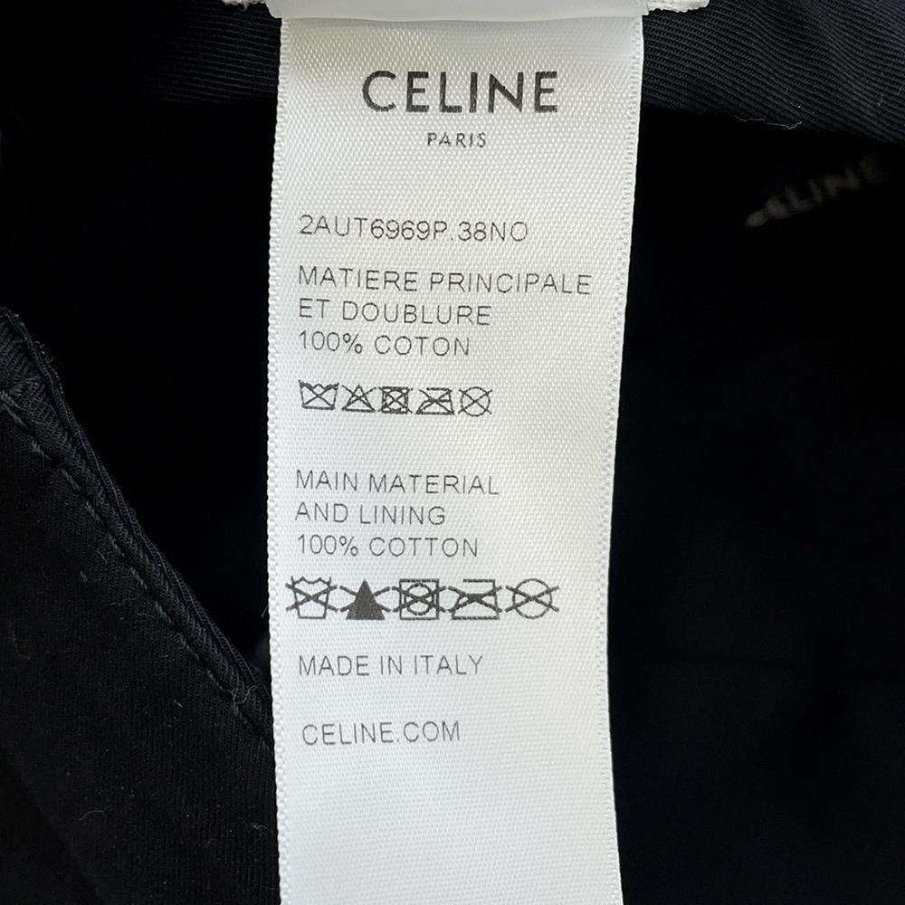 Celine Triomphe Baseball Cotton Cap Black - Picture 9 of 11